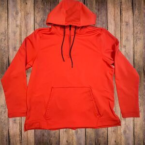 AD HOC Hoodie Womens XL Orange 1/4 Zip Sporty Casual Sweater Colorful Sweatshirt